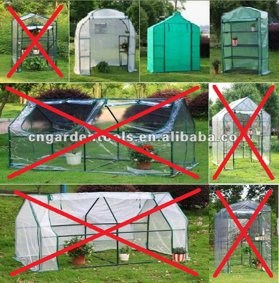 Mini-Treibh�user mit Folie und Stoff