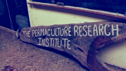 Tagari
                    Farm, big shield "The Permaculture Research
                    Institute"