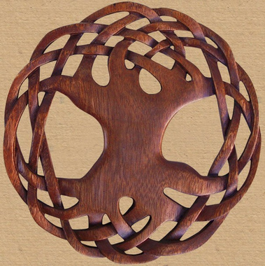 Weltenesche, Wandschmuck aus Yggdrasilholz