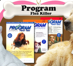 Die Flohpille
                      "Program" ist gegen die Fl�he am Tier
                      effektiv, weil es das Blut des Tiers und dann das
                      Blut der Fl�he ver�ndert, so dass kein Nachwuchs
                      mehr m�glich ist