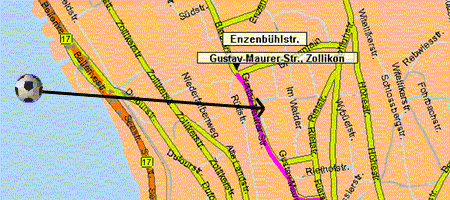 Zollikon: Werbung für Fussball mit
dem Wort "Riet" Zollikon: Werbung für
Fussball mit dem Wort "Riet"