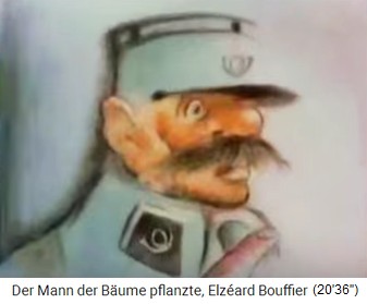 Ein Beamter mahnt Bouffier 1933, man dürfe
draussen kein Feuer machen, sonst wäre der
"Wunderwald" in Gefahr Ein Beamter
mahnt Bouffier 1933, man dürfe draussen kein Feuer
machen, sonst wäre der "Wunderwald" in
Gefahr