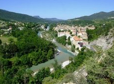 Fluss Dr�me bei Saillans unterhalb von Die