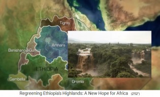 Karte von
                      �thiopien mit der Provinz Amhara mit der Quelle
                      des Blauen Nils