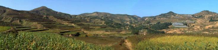 China, das regenerierte Lössplateau 2012,
Panorama China, das regenerierte Lössplateau
2012, Panorama