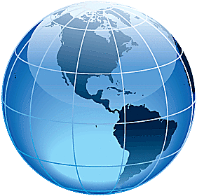 La
                        tierra movi�ndose con grados de longitud y
                        latitud as� se ve claramente donde la radiaci�n
                        UV es fuerte y donde floja