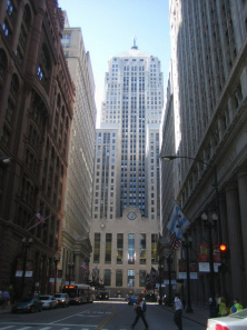 Die Warenb�rse von Chicago
                        (Chicago Board of Trade, kurz CBOT), die
                        Fassade