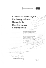 Thomas
                            Huonker: "F�rsorge" in Z�rich 1890
                            bis 1970; Sozialdepartement der Stadt Z�rich
                            2002, S. 1