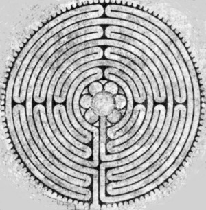 Chartres, Labyrinth am
Westende der Cathédrale Chartres, Labyrinth am Westende der
Cathédrale