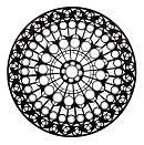 Mandala Rosettenfenster der
                              Kathedrale Notre Dame in Paris,
                              Nordfl�gel