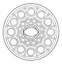 Mandala Rosettenfenster ohne Ort