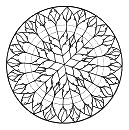 Mandala: Flammenrose in der
                              Kathedrale von Amiens