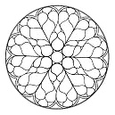 Mandala: Flammenrose in der
                              Kathedrale von Beauvais