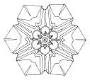 Schneeflockenmandala Eiskristall