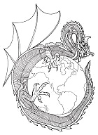 Der Weltendrache gibt das Leben, indem er
                          die Erde befruchtet