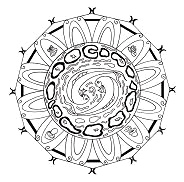 Energiemandala: Wassermandala mit
                          Fischen