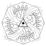 Manifestationsmandala: Energiewirbel mit
                          kosmischem Dreieck