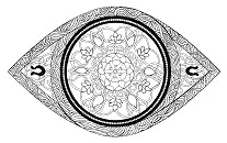 Asiatisches Mandala aus Arabien:
                          Augenmandala