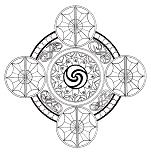 Keltisches Mandala: Ornamentik mit
                          Spirale des Ursprungs