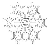 Eiskristall-Mandala im Sechseck