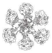 Naturmandala: B�ume und Baumgeister