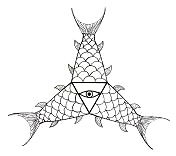 Buddhistisches Mandala: Darstellung des
                          Auges und des Strebens