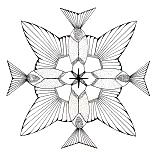 Tiermandala: Kolibris bilden eine Bl�te