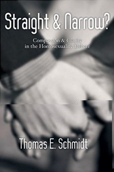 Libro de Thomas Schmidt: "Piedad y
                        claridad en el debate sobre homosexuales"
                        (1995) (original ingl�s: "Straight Narrow?:
                        Compassion & Clarity in the Homosexuality
                        Debate" (1995) - ISBN 0-8308-1858-8