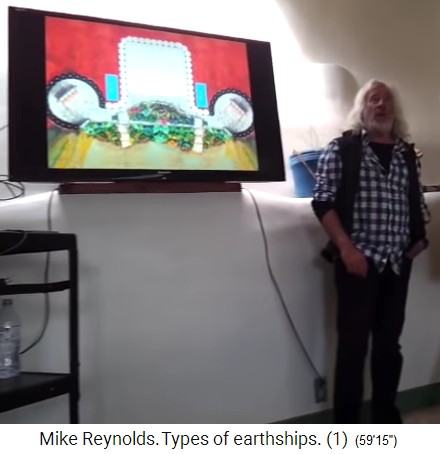 Kombiniertes
                      Combo-Erdschiff mit 1 rechteckigen Raum und 2
                      Rundr�umen mit Treibhaus vorne dran, Grundriss