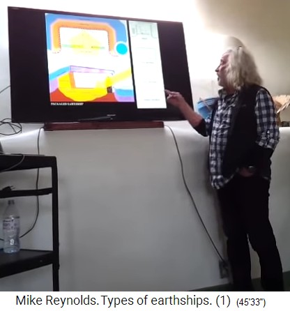 Das Paket-Erdschiff
                            "Nest", Grundriss und Querschnitt
                            mit der Sonneneinstrahlung