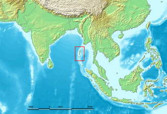 Map with India, Andaman Islands and Thailand Map with India, Andaman Islands and Thailand