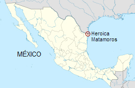 Mapa de México con la ciudad de Matamoros Mapa de México con la ciudad de Matamoros