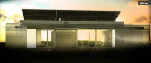 Lumenhaus der Technischen
                                      Universit�t Virginia im Sommer bei
                                      Sonnenaufgang