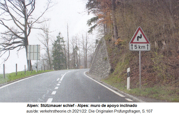 Schweizer Alpen, schiefe Stützmauer 02 Schweizer Alpen, schiefe Stützmauer 02