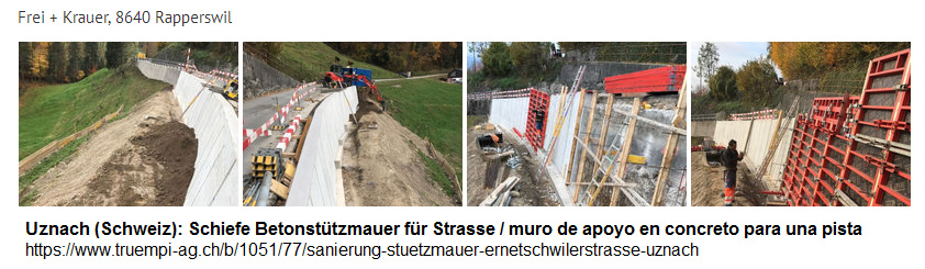 Uznach (Schweiz): schiefe
Betonstützmauer Uznach (Schweiz): schiefe
Betonstützmauer