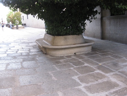 Salamanca
                        Fussg�ngerzone in gelben Platten und Rundbank