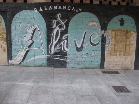 Salamanca Fussg�ngerzone in hellen
                        Platten