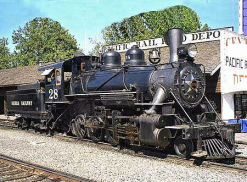 Eine Lokomotive der ersten Generation
                              der Pacific Railway / Pazifik-Eisenbahn