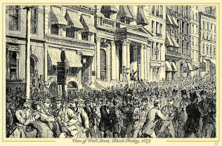 B�rsencrash-Panik in New York 1879
                              an der Wall Street.