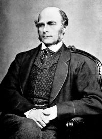 Darwinist und Rassist Francis
                          Galton, Portrait