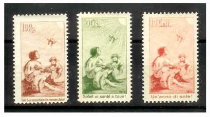 Unschuldig wirkende Pro Juventute-Briefmarken:
                    Vorl�ufer 1912