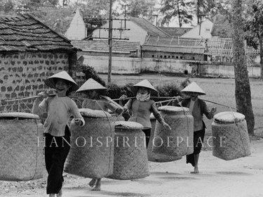 Nordvietnam, Transporte mit Schulterstange - die
arroganten "Ami"-Soldatenschlägertypen nennen
diese guten Frauen "Maulesel" Nordvietnam,
Transporte mit Schulterstange - die arroganten
"Ami"-Soldatenschlägertypen nennen diese guten
Frauen "Maulesel"