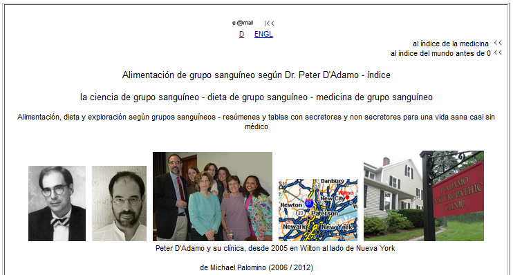 La alimentaci�n del grupo sangu�neo del Dr. D'Adamo