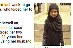 Jemen: Das 8-j�hrige M�dchen Nojoud Muhammed
                    Nasser will die Scheidung