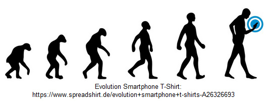 Die Evolution der "Zivilisation" mit
                Handy und Smartphone (iPhone) zerst�rt die Zivilisation
                in eine strahlende Apathie mit Buckelmenschen