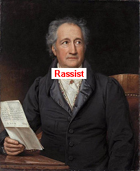 Goethe, Portrait von 1828, ein Rassist