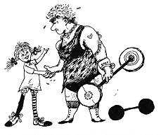 Pippi Langstrumpf begr�sst den "starken
                      Adolf"