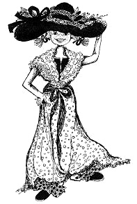 Pippi Langstrumpf als "feine Dame"
                      aufgetakelt