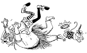 Pippi Langstrumpf legt Vater Efraim
                      Langstrumpf flach