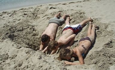 Sand digging 01 on
                              Elafonissos island in Greece